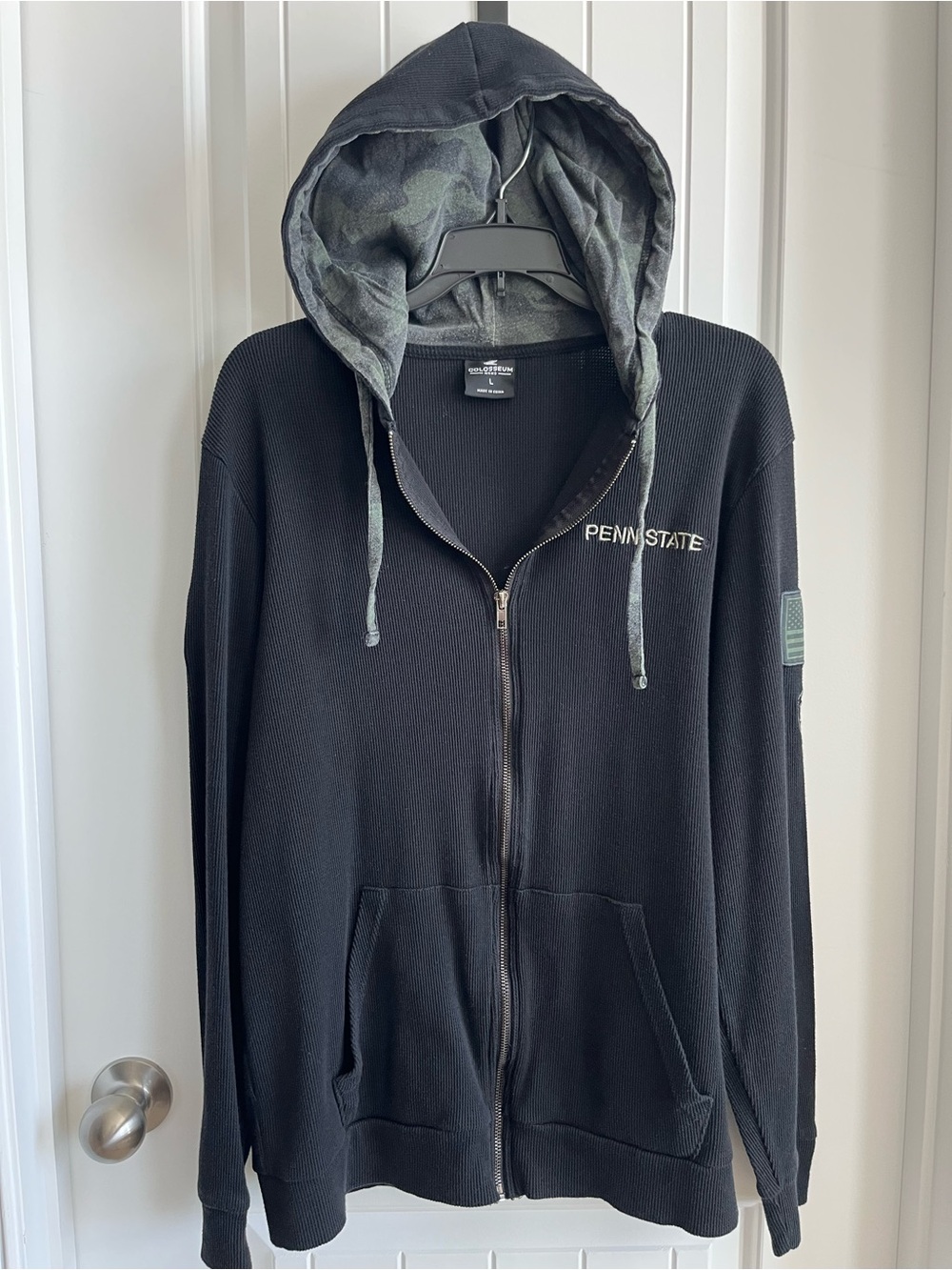 Colosseum Penn State Military OHT full-zip waffle-knit hoodie